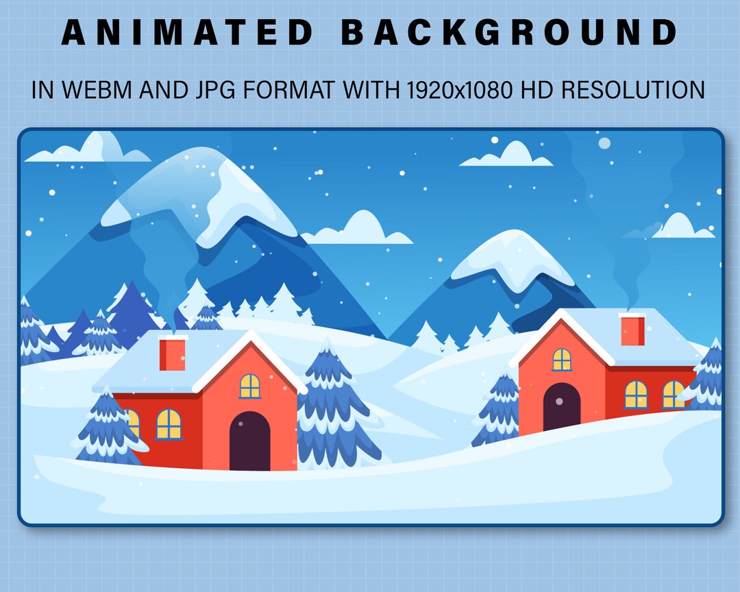 Animated Background | Marvelous Snowfall Near the Mountain Background ...