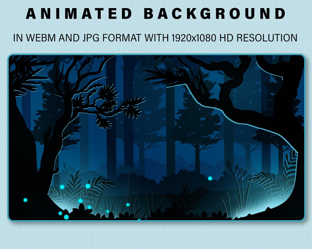 Animated Dark Forest Twitch Background (webm, JPG, PNG) - Etsy Australia