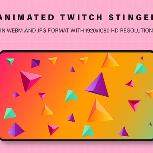 Twitch Stinger Transitions | Animated 3D Triangle | Screen Transition