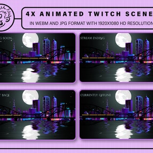 Twitch Scenes | Sweet Night in The City Background Animated | Twitch Animated Screen