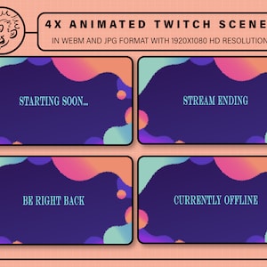 Twitch Scenes | Animated Aesthetic Abstract | Twitch Animated Screens