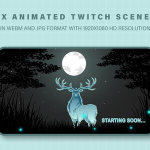 Twitch Scenes | Deer Spirit in the Forest | Twitch Animated Screen