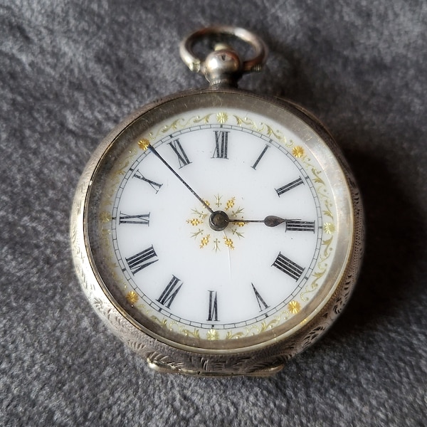 Ladies Late 19th/Early 20th Century 935 Silver Stamped Pocket Watch