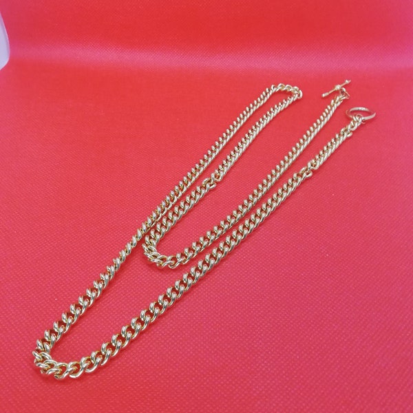 Albert Pocket Watch Chain - Gold Tone/Coloured