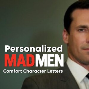 Carta de conforto personalizada de Mad Men | Presente digital por e-mail | Mensagem de fã de 1 a 5 páginas | Incentivo inspirado nos anos 1960