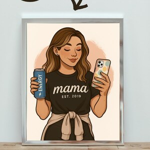 Custom Portrait Illustration PNG – Personalized Gift for Him, Her, Kids, Sports Fans, Careers, Hobbies – 1 Person Digital Art