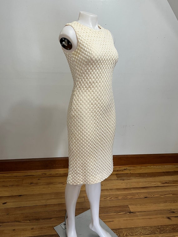 Lampl Cream Popcorn Knit Sheath - image 2