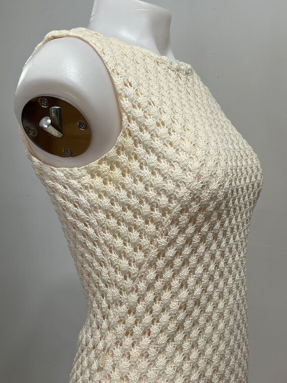 Lampl Cream Popcorn Knit Sheath - image 8