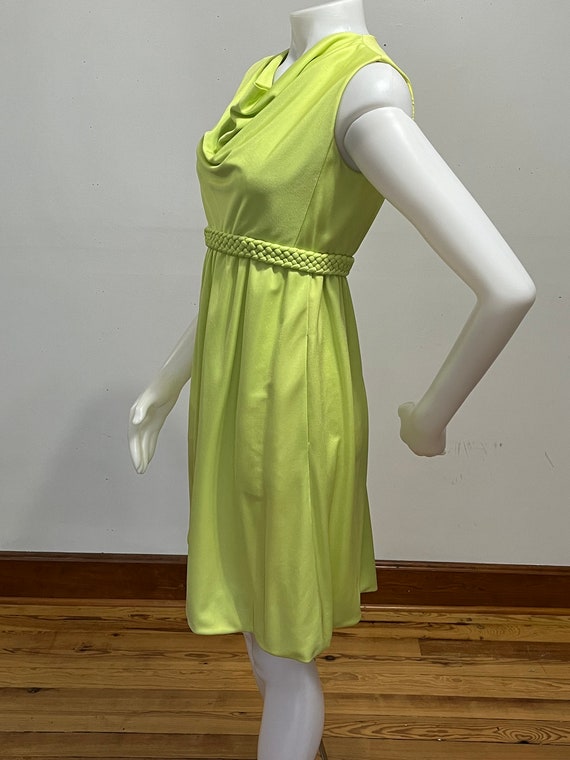 Victor Costa Grecian Dress in Lime - image 4