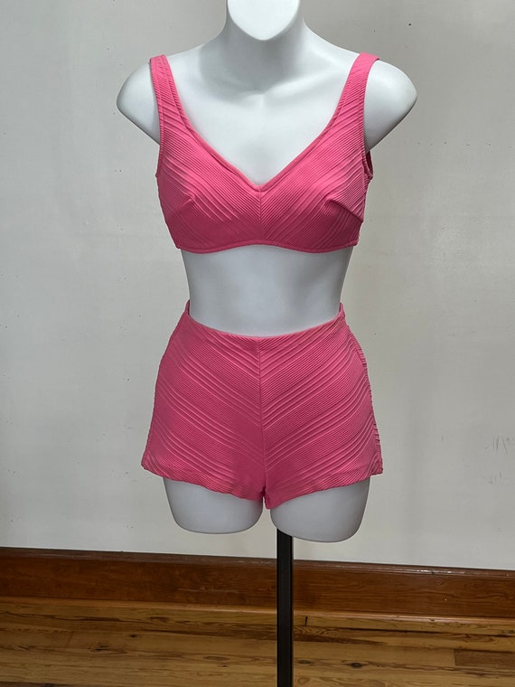 Robby Len Hot Pink 2 Piece Swim Suit
