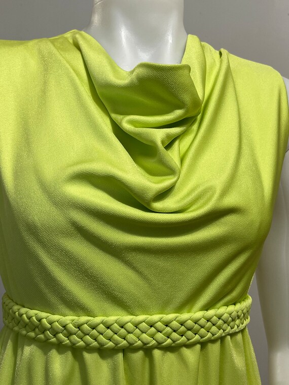 Victor Costa Grecian Dress in Lime - image 6