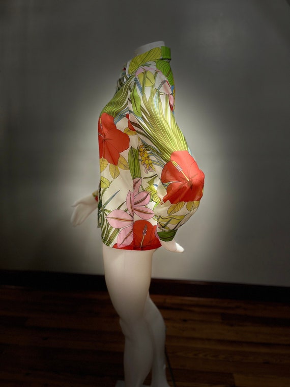 Judy Bond Sheer Tropical Blouse