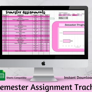All-in-One Student Planner & Grade Calculator, Digital Download Google Sheets Organize Assignments, Homework Tracker