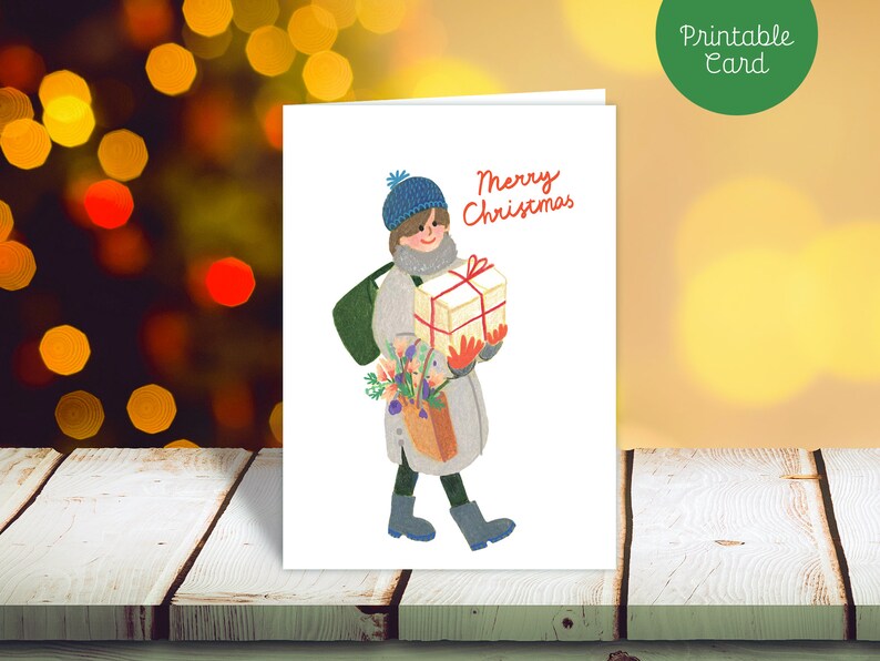 Happy Mom's Christmas Cards Printable Set Merry Christmas - Etsy