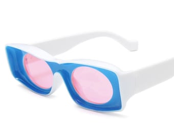 Turquoise Retro Candy Colored sunglasses.