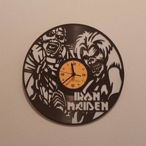 IRON MAIDEN  Vinyl Record Clock