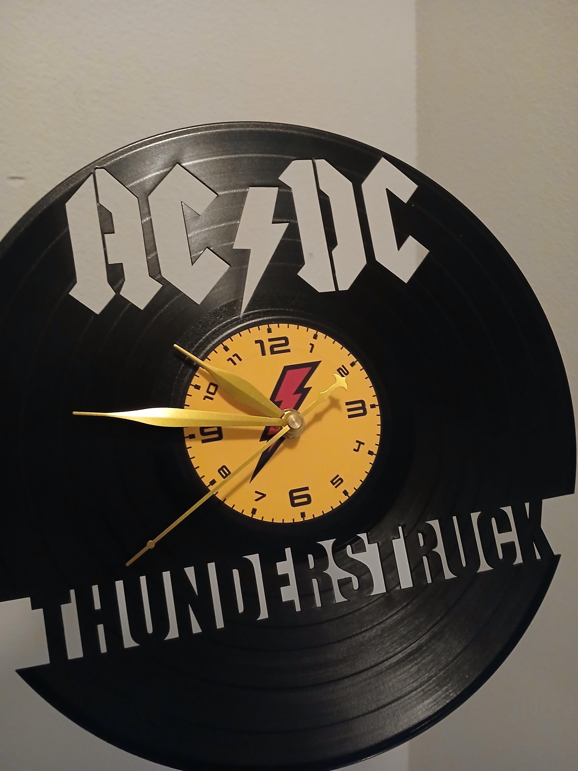 Upcycled AC/DC Vinyl Record Clock - Etsy