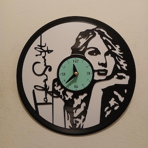 SHOWGIRL Upcycled Vinyl LP Record Clock