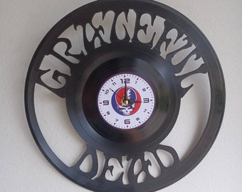 Grateful Dead themed vinyl record clock