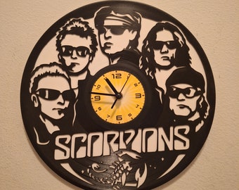 SCORPIONS Vinyl Lp Record Upcycled Clock