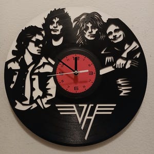 VAN  HALEN UPCYCLED  Vinyl Record Clock
