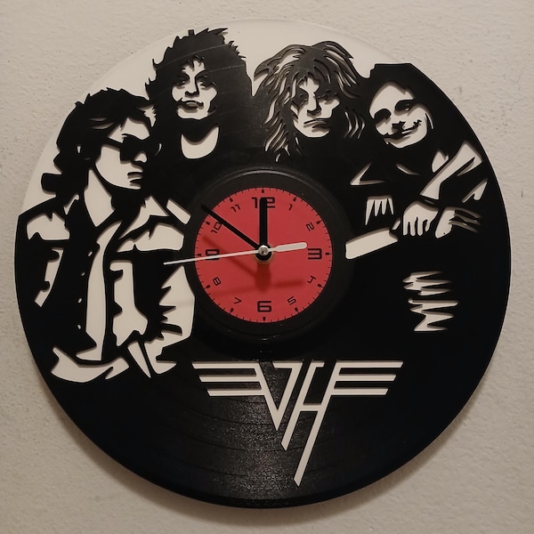 VAN  HALEN UPCYCLED  Vinyl Record Clock