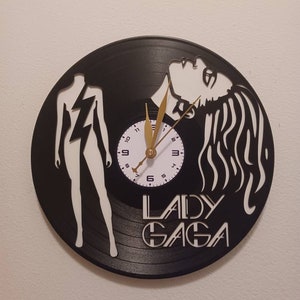 LADY POP STAR Vinyl Record Clock