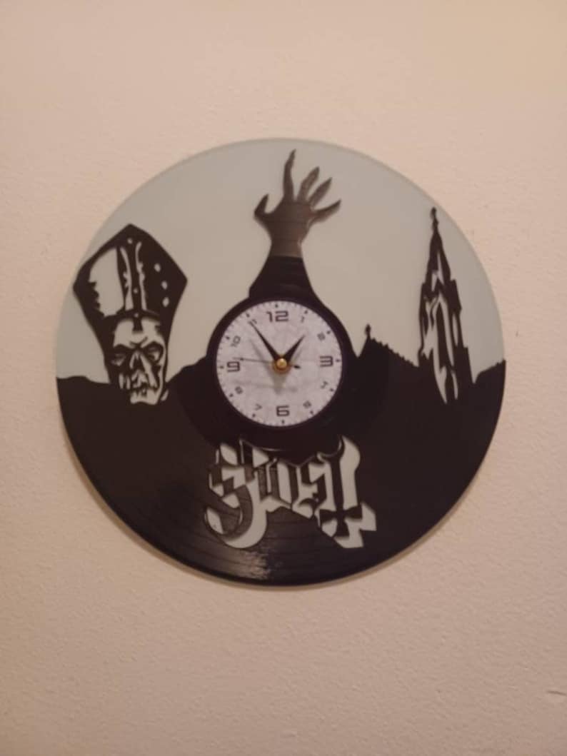 GHOST PAPA Vinyl Record LP Clock image 1