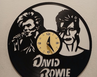 David Bowie Upcycled Vinyl Record Clock