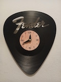 GUITAR PICK Fender Strat Vinyl Record  Clock