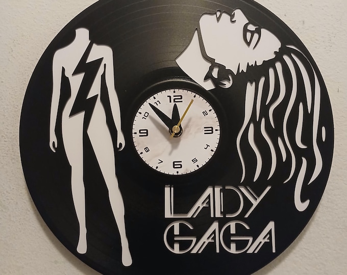 LADY POP STAR Vinyl Record Clock