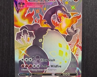Tarjeta personalizada texturizada · Charizard VMAX · Destinos Brillantes (SHF) #SV107