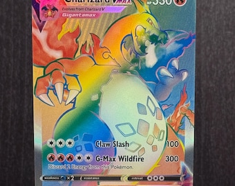 Tarjeta personalizada texturizada Charizard VMAX Champion’s Path (CPA) n.° 074