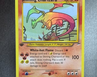 Shining Charizard Neo Destiny 1st Edition Gold Metal Pokemon Card