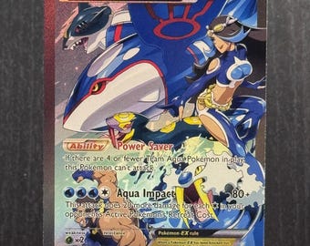 Textured · Team Aqua’s Kyogre-EX · Double Crisis (DCR) #6 Custom Card