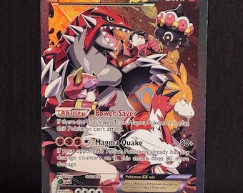 Textured ·Team Magma’s Groudon-EX · Double Crisis (DCR) #15 Custom Card