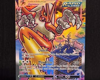 Carte personnalisée Blaziken VMAX texturée n° 201 Chilling Reign (CRE)