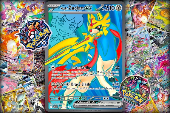 pokemon trading card games hops zacian ex box Amazon.com: Pokemon TCG: Hop's Zacian ex Box main image 0