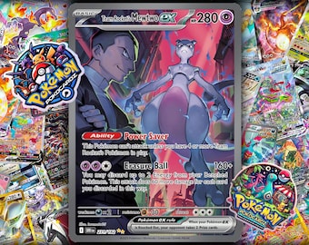 Tarjeta proxy n.° 231 de Mewtwo del Team Rocket · Destined Rivals (DRI)