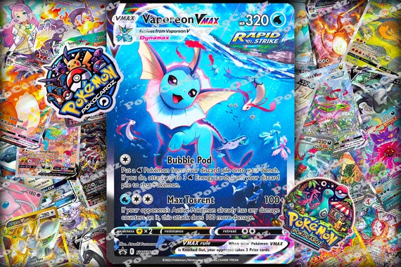Vaporeon VMAX Sword & Shield Promos #SWSH182 Proxy Card Full Holo - Etsy Vaporeon VMAX Sword & Shield Promos #SWSH182 Proxy Card Full Holo - Etsy