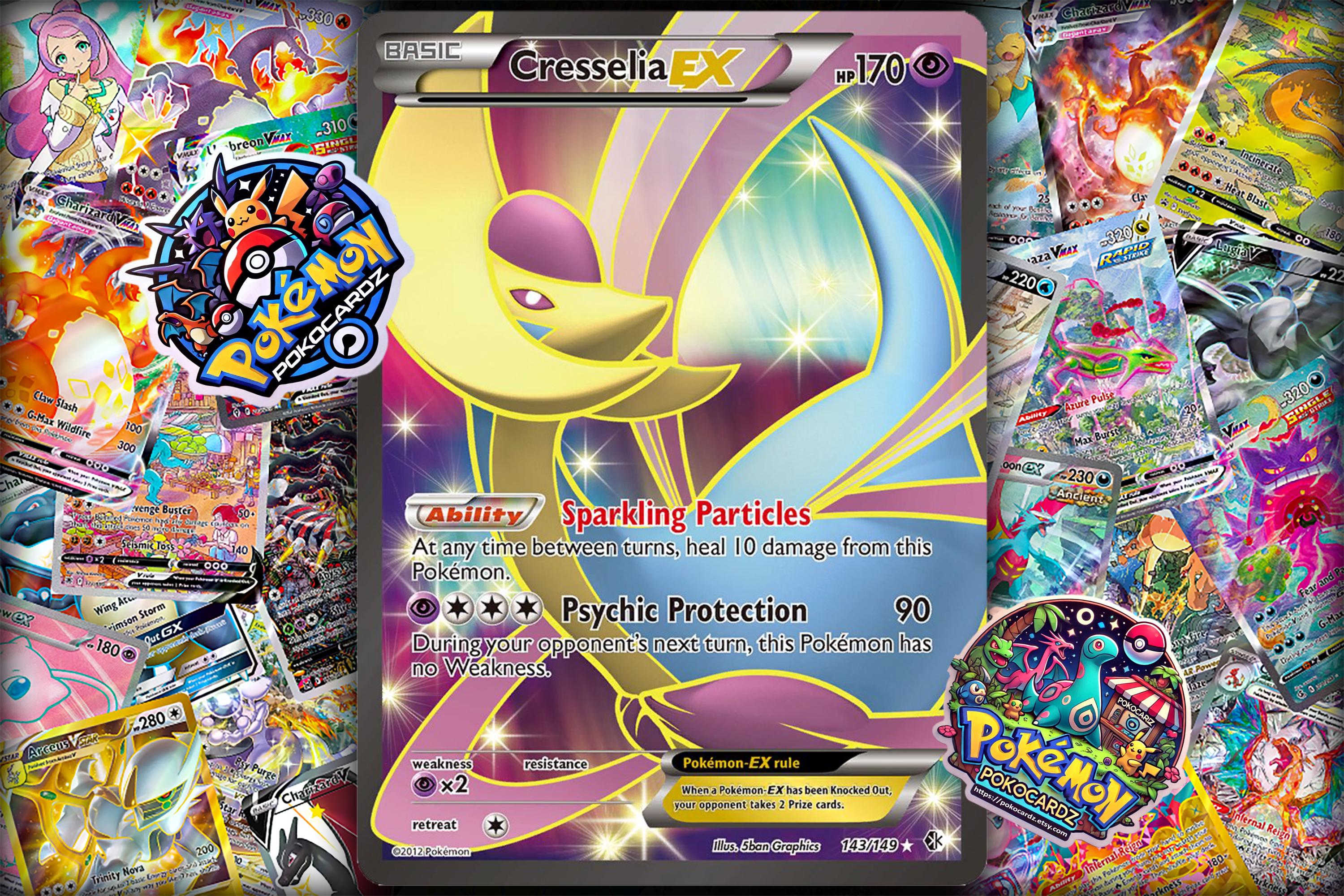 cresselia ex pokemon card Cresselia-EX 060/059 Unlimited HP Freeze Bolt Japanese Pokemon Card TCG
