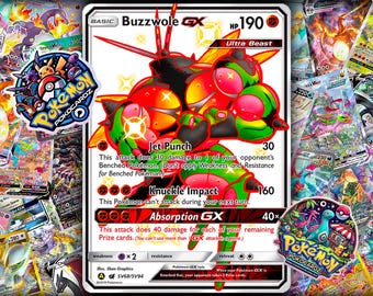 Buzzwole GX (secret) Holo SM Crimson Invasion 115/111 (custom | Proxy) -  Etsy