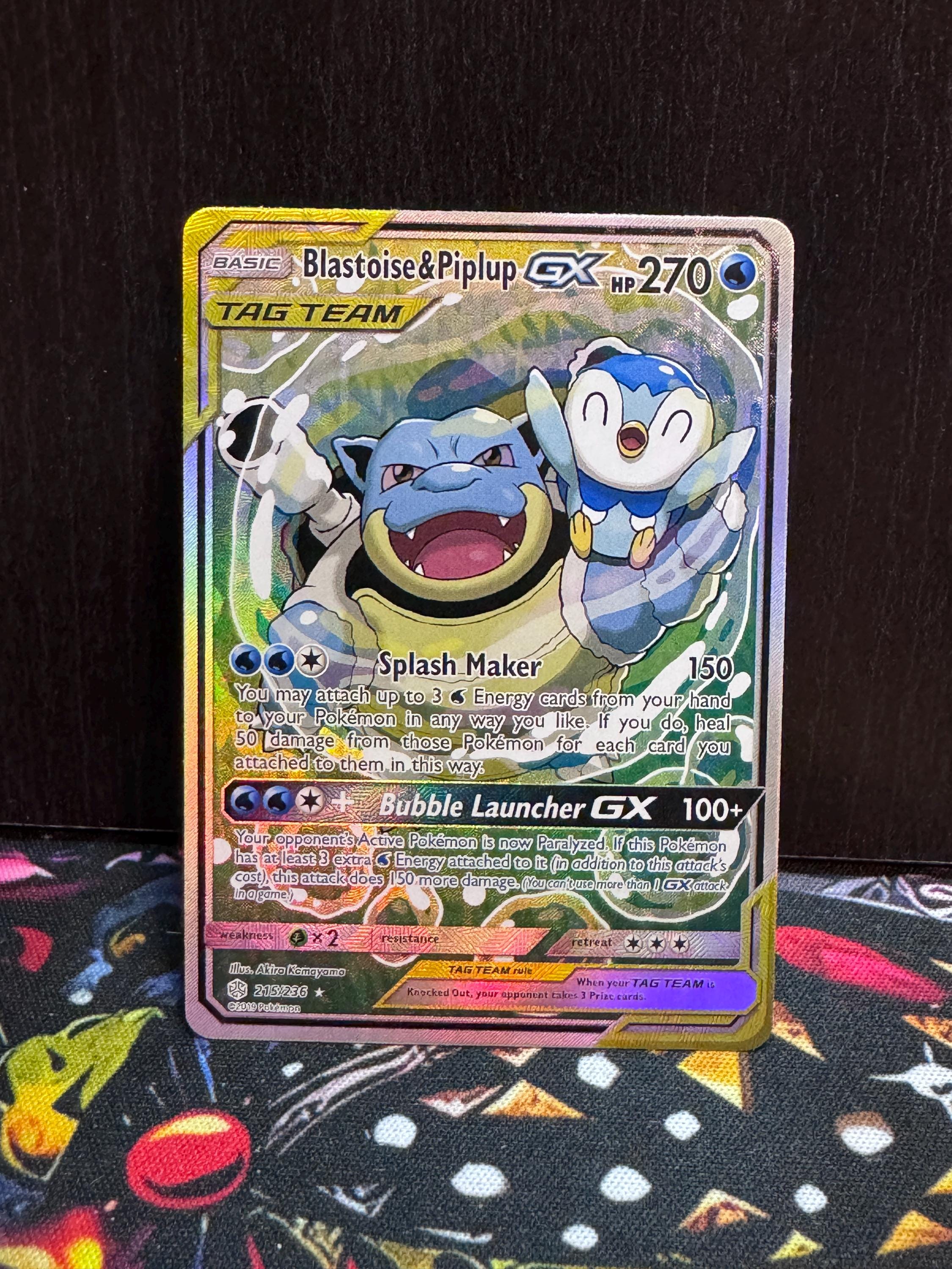 Blastoise & Piplup-gx · Cosmic Eclipse (CEC) #215 Custom Card - Etsy