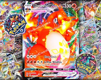 リザードン サトシの絆フォーム VMAX ポケモンカード - Etsy 日本