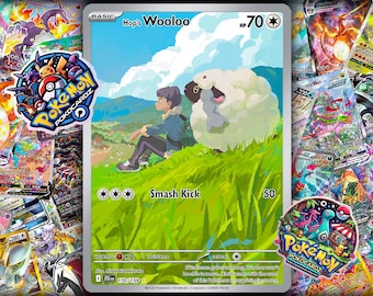 Hop's Wooloo Custom Full Art Pokmon Card - Etsy
