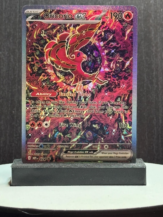 Textured  Oricorio Ex  Mega Evolution Promos (MEP) #024 Custom Card - Etsy