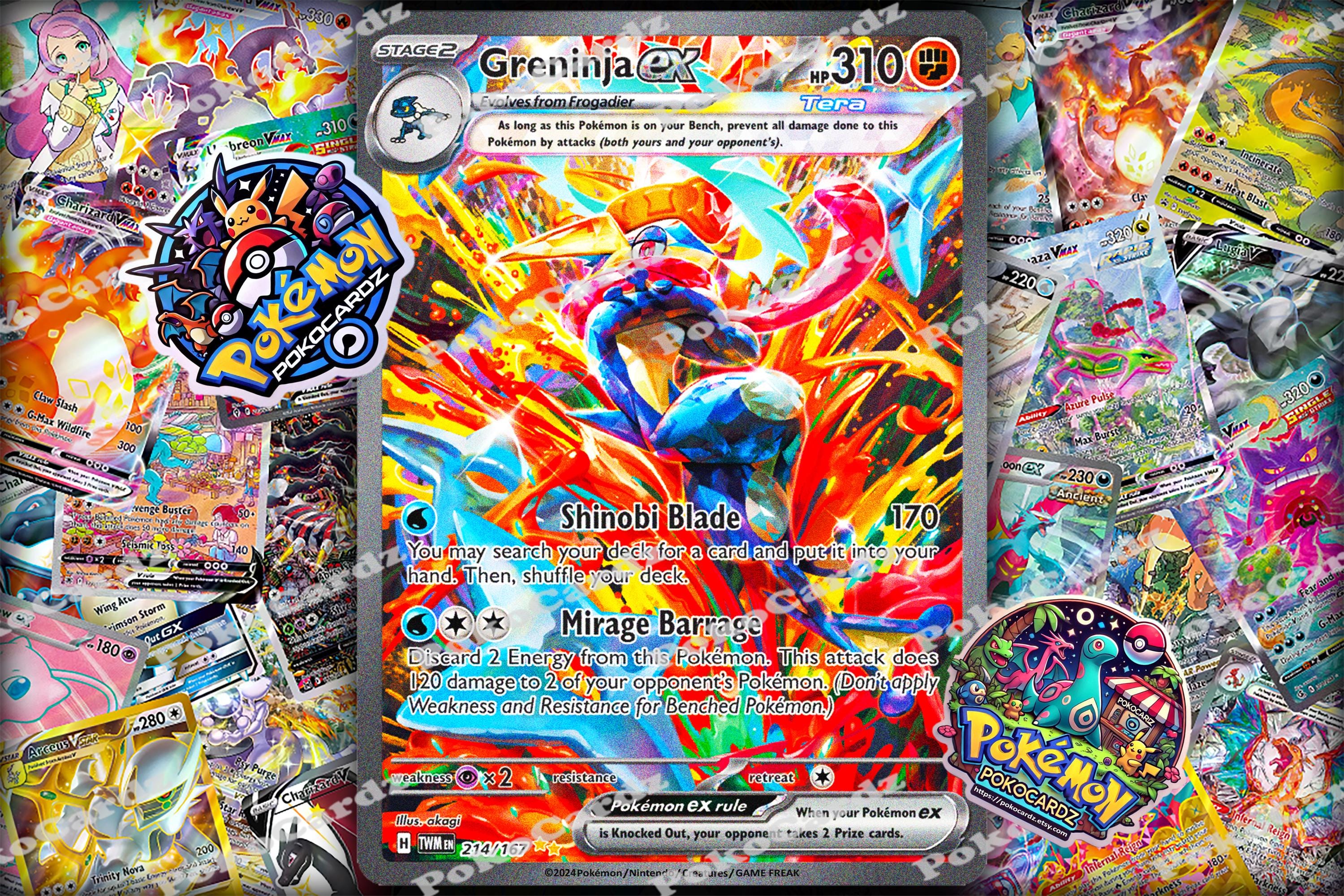 Greninja ex · Twilight Masquerade (TWM) #214 Proxy Card Full Holo