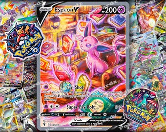 Espeon V · Evolving Skies (EVS) #180 Tarjeta proxy Holográfica Completa
