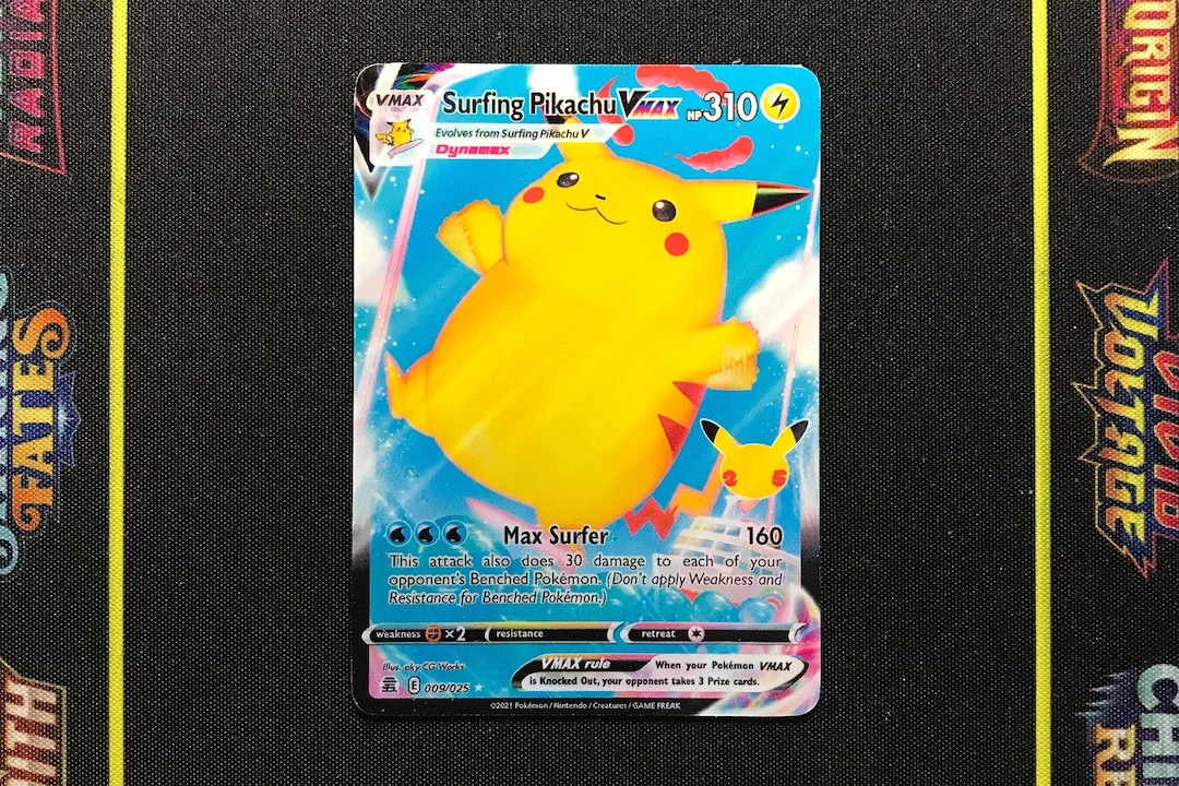 Surfing Pikachu VMAX  Celebrations (CEL) #009 Proxy Card - Etsy