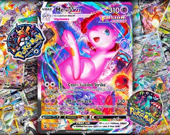 Mew VMAX · Fusion Strike (FST) #269 Placa Proxy